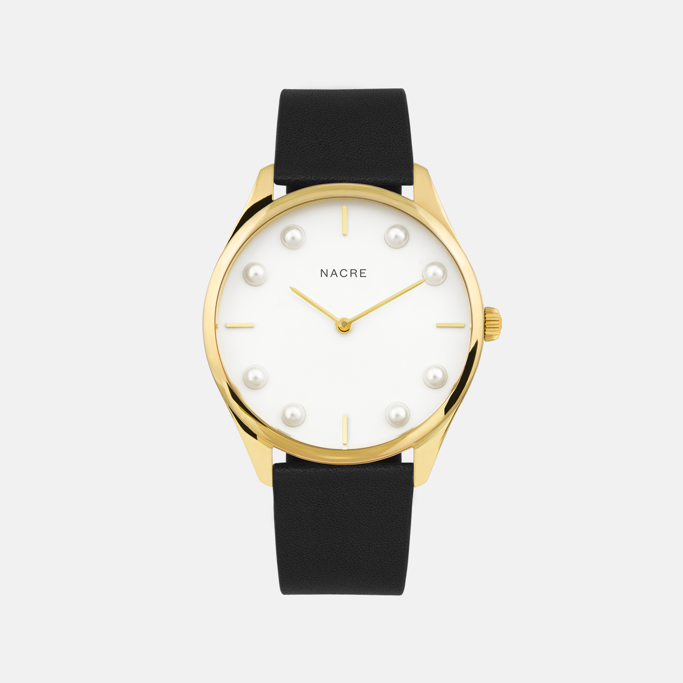 Lune 8 - Gold and White - Navy Leather